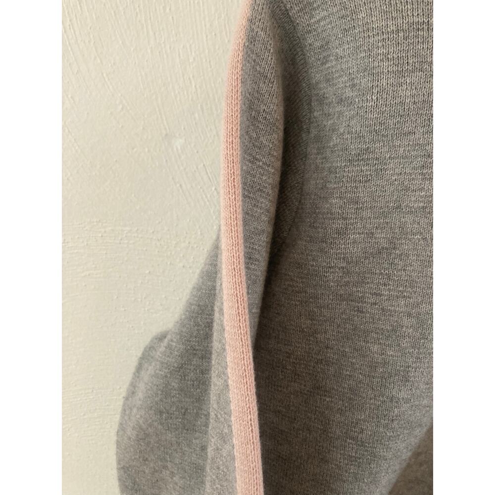 Boden Cotton and Wool Blend Gray and Pink Sweater XL - Picture 8 of 9